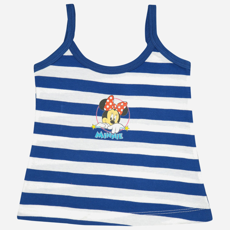 Baby Girls Minnie & Friends 100% Cotton Camisole Round Neck Sleeveless Pack of 5 - Bodycare