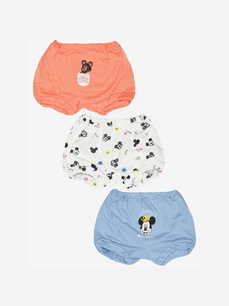 Baby Mickey & Friends 100% Cotton Bloomer Inner Elastic Pack of 3 - Bodycare