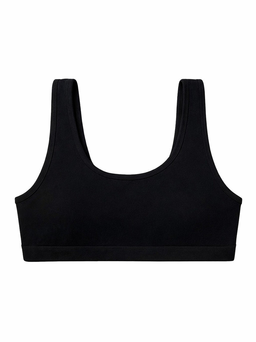 Bodycare Girls Crop Top Racer Back Sleeveless Solid Pack Of 3 - Black, Skin & White