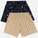Kids boxer shorts multipack with star and cartoon prints, elastic waist, comfortable cotton