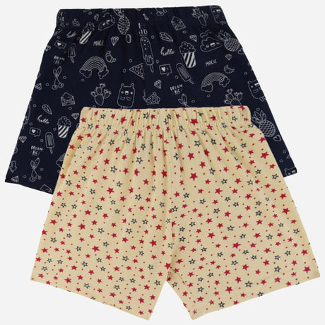 Kids boxer shorts multipack with star and cartoon prints, elastic waist, comfortable cotton