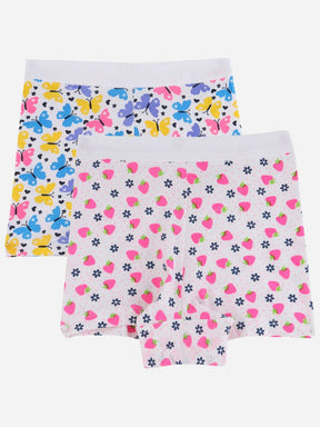 Kids underwear multipack with butterfly and strawberry prints, soft cotton, comfortable fit