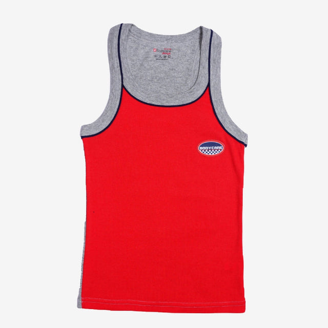 Boys Cotton Rib Vest Round Neck Sleeveless Pack of 3 - Bodycare