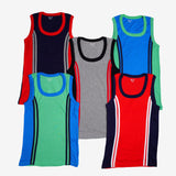 Boys Cotton Rib Vest Round Neck Sleeveless Pack of 5 - Bodycare