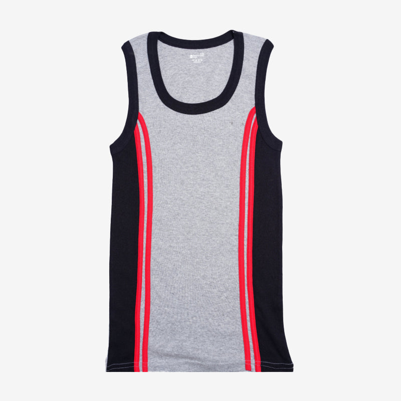 Boys Cotton Rib Vest Round Neck Sleeveless Pack of 5 - Bodycare