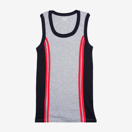 Boys Cotton Rib Vest Round Neck Sleeveless Pack of 5