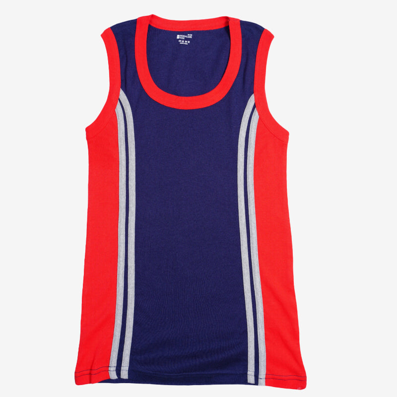 Boys Cotton Rib Vest Round Neck Sleeveless Pack of 5 - Bodycare