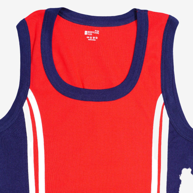 Boys Cotton Rib Vest Round Neck Sleeveless Pack of 5 - Bodycare