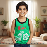 Boys 100% Cotton Vest Round Neck Sleeveless Pack of 3 - Bodycare