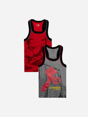 Boys 100% Cotton Vest Round Neck Sleeveless Pack of 3 - Bodycare