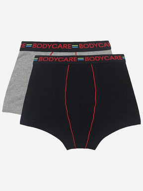 Boys' cotton innerwear briefs multipack in black and grey with contrasting waistband