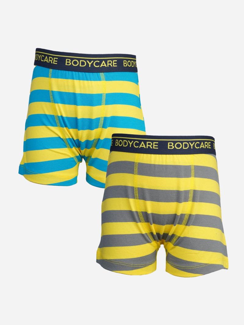 Bodycare Boys Trunks Stripe Yellow & Black Pack Of 2