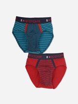 Bodycare Boys Brief Stripe Red & Blue Pack Of 2