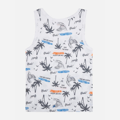 Boys 100% Cotton Vest Round Neck Sleeveless Pack of 2 - Bodycare