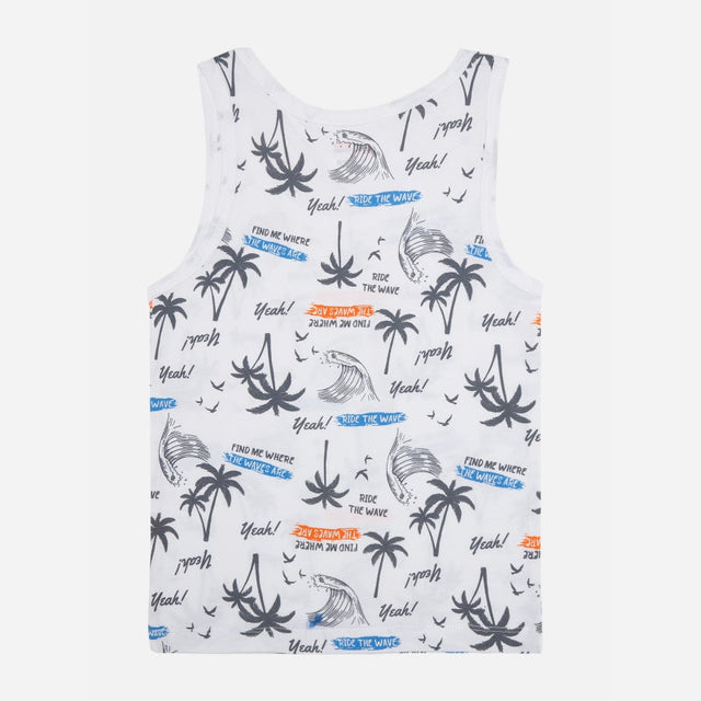 Boys 100% Cotton Vest Round Neck Sleeveless Pack of 2 - Bodycare