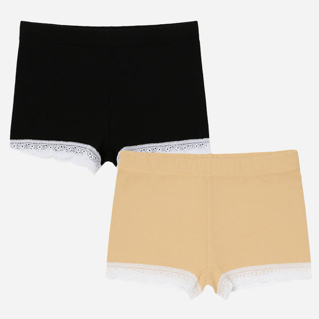 Girls Cotton Spandex Boyshorts Inner Elastic Stretch Pack of 2 - Bodycare