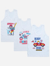 Bodycare Boys Vest Round Neck Sleeveless Solid Pack Of 3