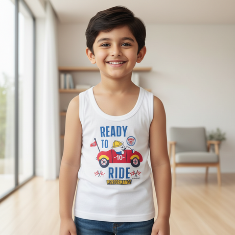 Bodycare Boys Vest Round Neck Sleeveless Solid Pack Of 3