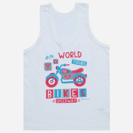Bodycare Boys Cotton Vest Round Neck Sleeveless Solid Pack Of 6