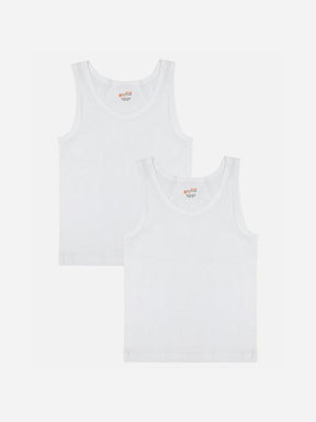 Boys Organic Vest Round Neck Sleeveless Pack of 2 - Bodycare
