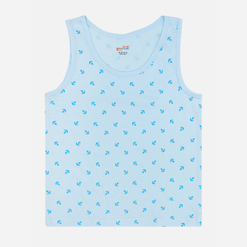 Boys Organic Cotton Vest Round Neck Sleeveless Pack of 6 - Bodycare