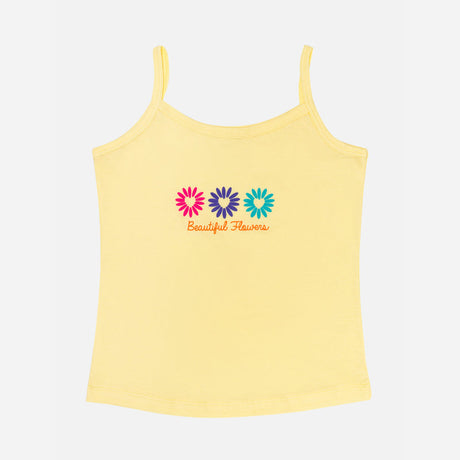 Bodycare Girls Regular Fit Vest, Dori Neck Sleeveless, Assorted, 1000% Cotton, Pack Of 4