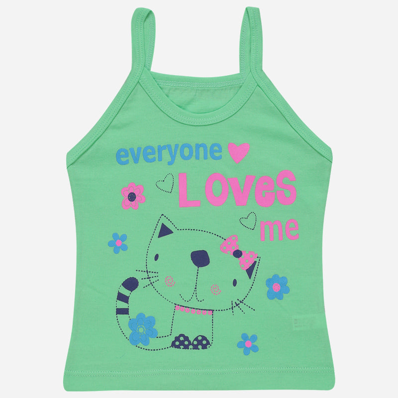 Bodycare Girls Vest Dori Neck Sleeveless Solid Pack Of 3