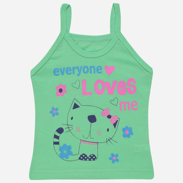 Girls Vest Dori Neck Sleeveless Pack of 6 - Bodycare