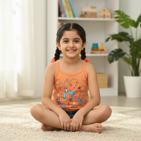 Girls Vest Dori Neck Sleeveless Pack of 6