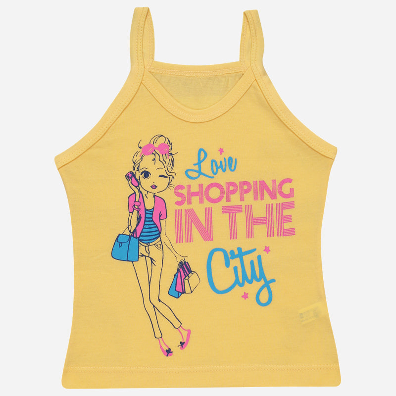 Girls Vest Dori Neck Sleeveless Pack of 6 - Bodycare