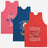 Kids sleeveless innerwear multipack with surf, basketball, and skate designs in pink, blue, and red