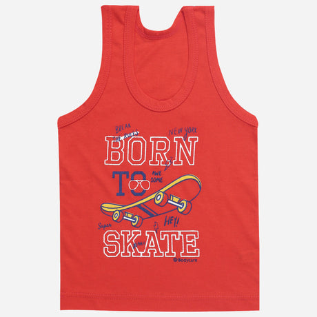 Bodycare Boys Cotton Vest Round Neck Sleeveless Solid Pack Of 6