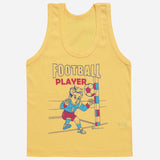 Bodycare Boys Cotton Vest Round Neck Sleeveless Solid Pack Of 6