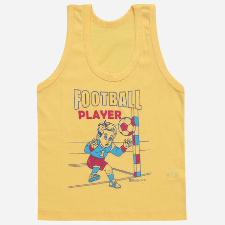 Bodycare Boys Cotton Vest Round Neck Sleeveless Solid Pack Of 6