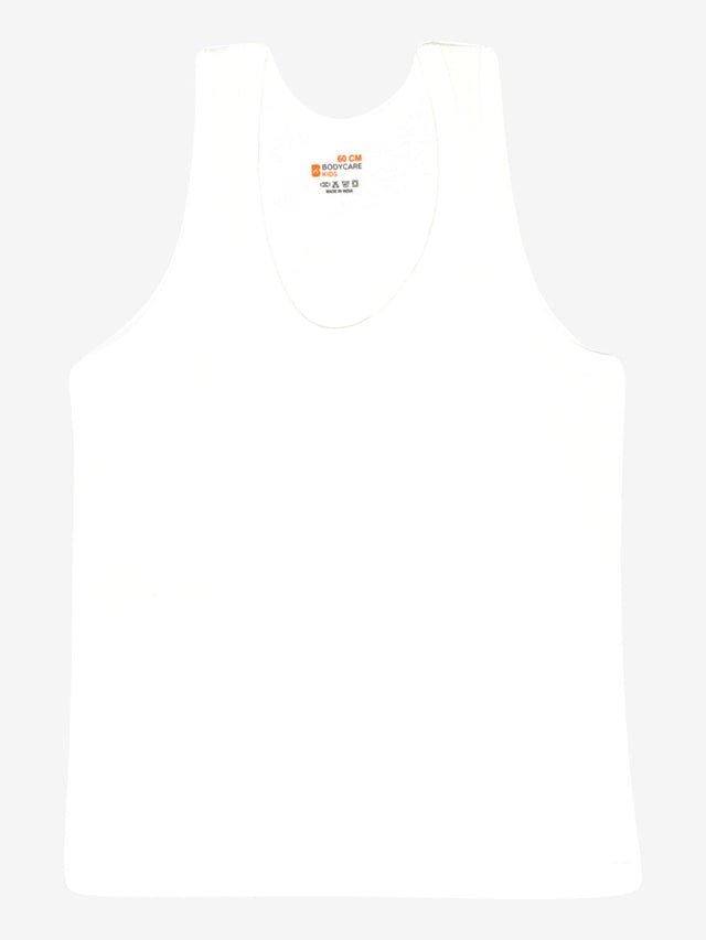 Boys 100% Cotton Vest Round Neck Sleeveless Pack of 6 - Bodycare