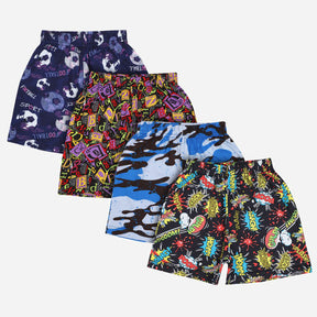 Boys 100% Cotton Shorts Pack of 4 - Bodycare
