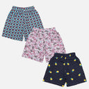 Girls 100% Cotton Shorts Inner Elastic Pack of 3 - Bodycare