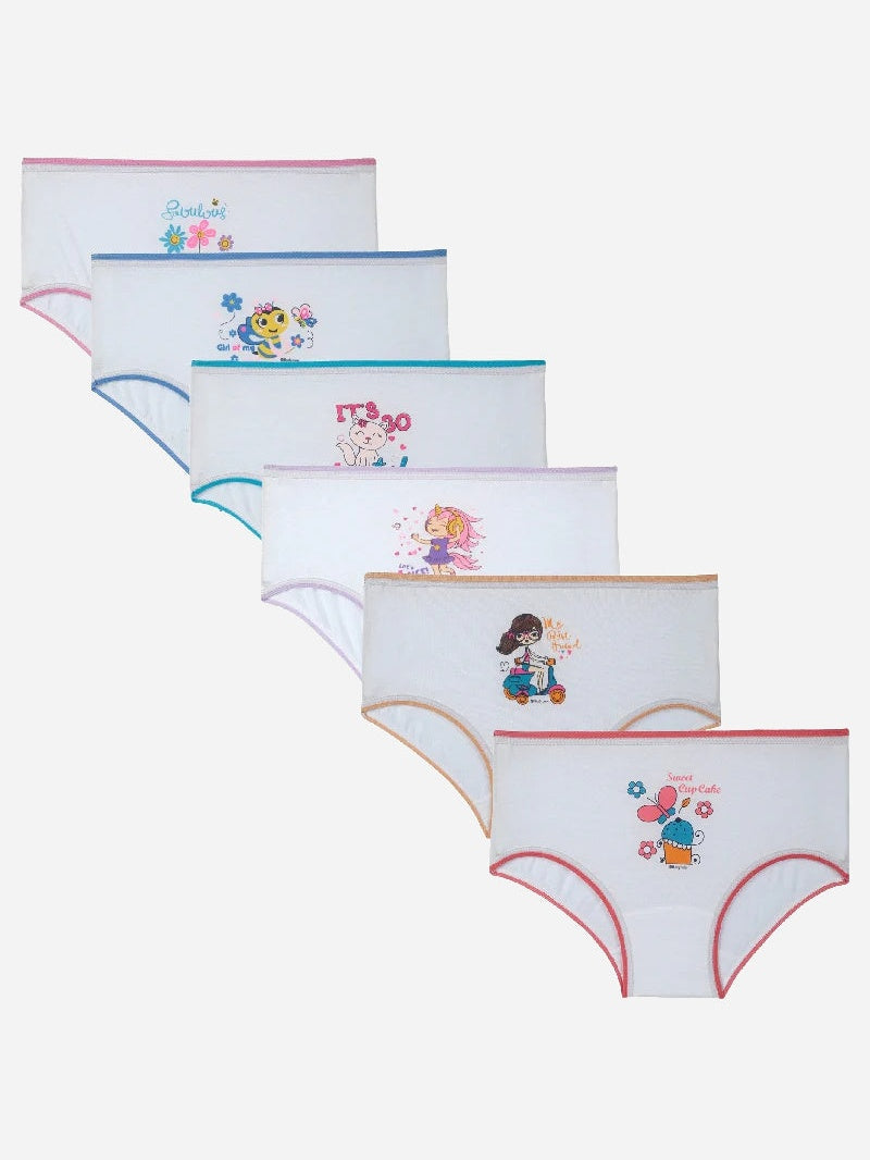 Bodycare Girls Cotton Panty Solid Pack Of 6