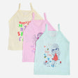 Kids camisole multipack with pastel colors and cute printed graphics for girls