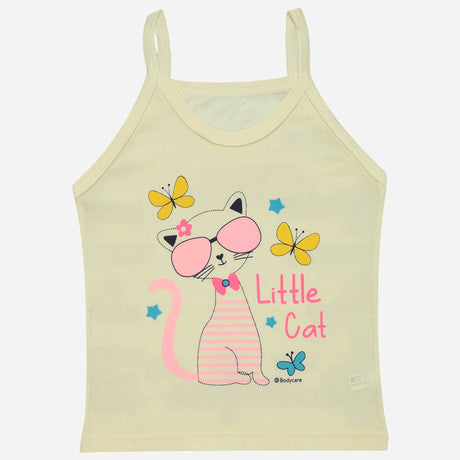 Bodycare Girls Cotton Vest Dori Neck Sleeveless Solid Pack Of 6