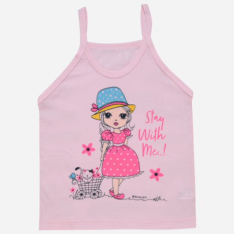 Bodycare Girls Cotton Vest Dori Neck Sleeveless Solid Pack Of 6