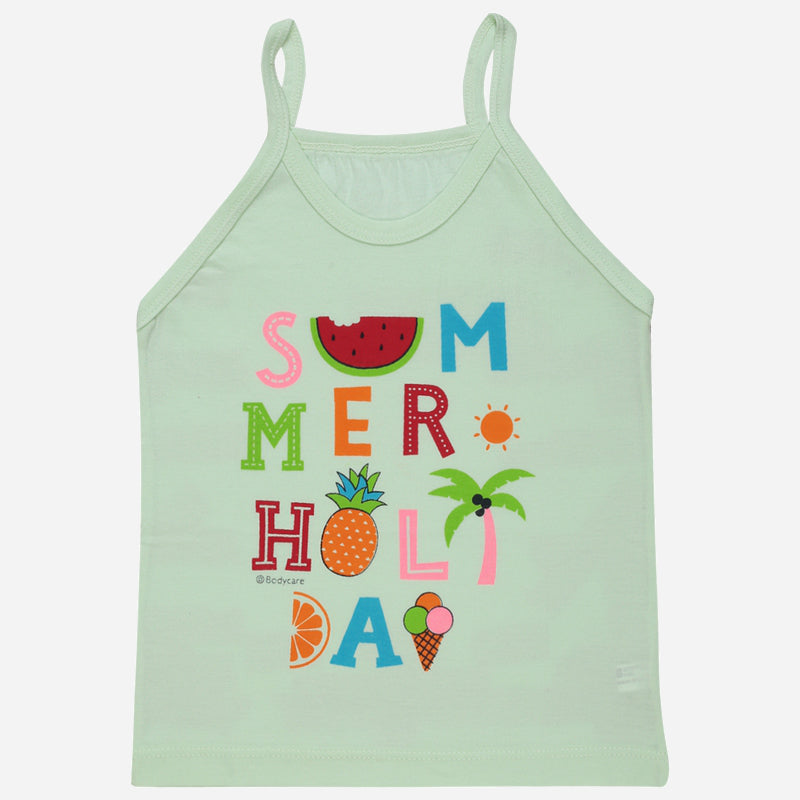 Bodycare Girls Cotton Vest Dori Neck Sleeveless Solid Pack Of 6