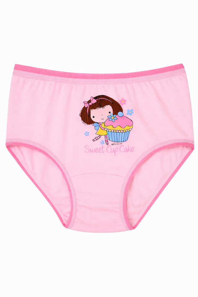 Girls 100% Cotton Top Elastic Panty with Soft Feel for Everyday Innerwear Comfort and Regular Use - Pack of 6