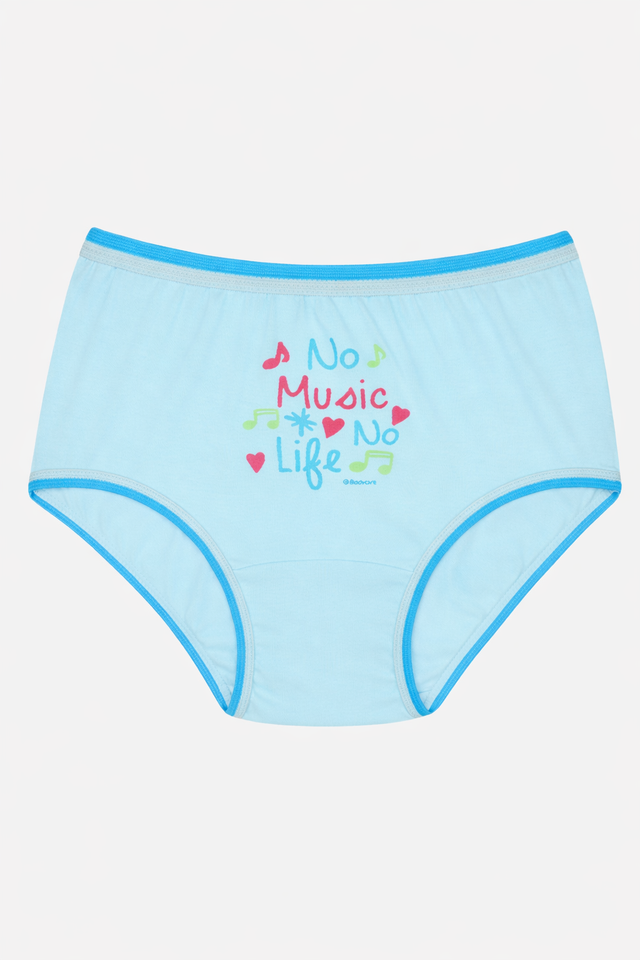 Girls 100% Cotton Top Elastic Panty with Soft Feel for Everyday Innerwear Comfort and Regular Use - Pack of 6