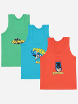 Boys Justice League 100% Cotton Vest Pack of 3
