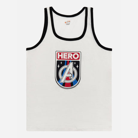 Boys Avengers 100% Cotton Vest Round Neck Sleeveless Pack of 4