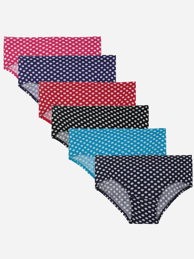 Girls Panty Lycra Waistband Pack of 6 - Bodycare