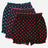 Set of three girls' innerwear shorts with colorful polka dots and elastic waistbands