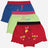 Kids innerwear multipack with colorful prints, featuring bear and birthday designs