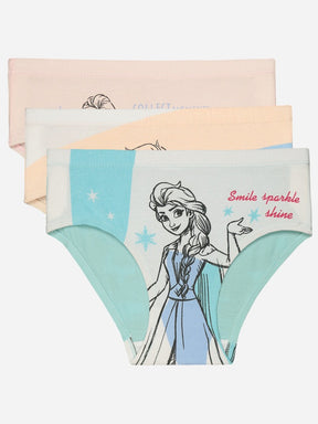 Girls Frozen Cotton Spandex Panty Inner Elastic Pack of 3 - Bodycare